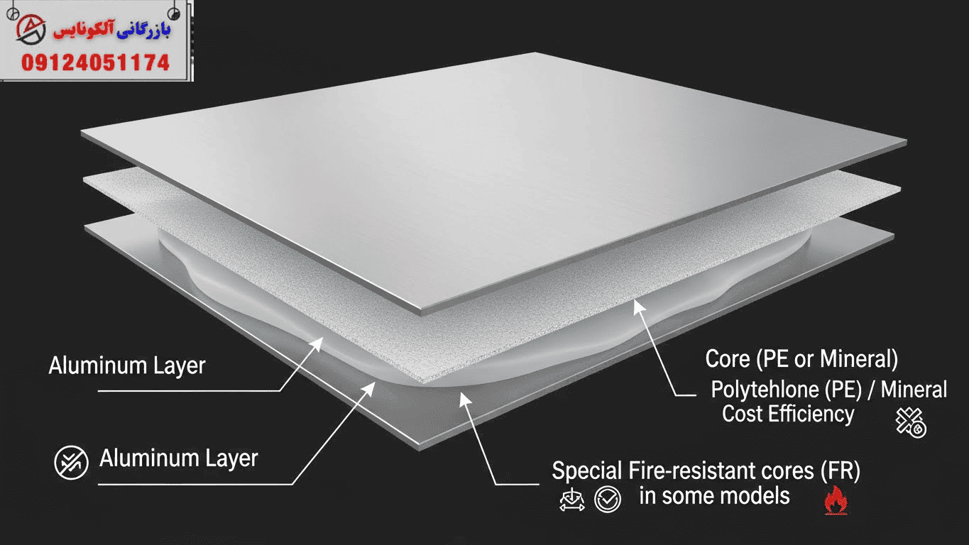 ساختار ورق کامپوزیت ضد حریق