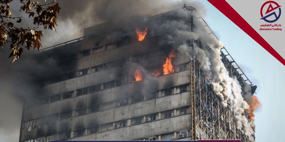 نبود ورق کامپوزیت ضد حریق در نمای ساختمان